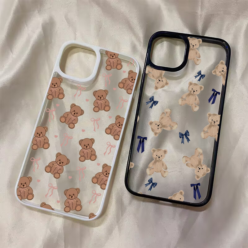Phone Cases Galaxy A16 5G - 귀여운 테디베어 리본 폰 케이스 삼성