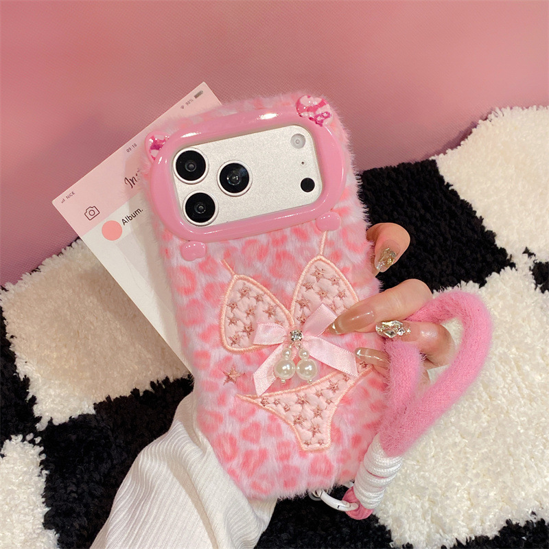 럭셔리 레오파드 프린트 비키니 패턴 플러시 폰 케이스  - Phone Cases For Iphone 16 리뷰 및 가격
