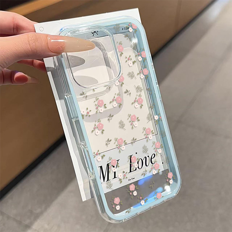 그린 리프 핑크 꽃 2in1 투명 소프트 TPU 폰 케 - Phone Cases Xr Iphone 리뷰 및 가격