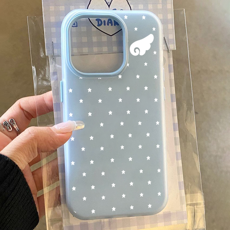 귀여운 한국 미학 스타 엔젤 날개 2IN1 폰 케이스  - Phone Cases Xiaomi 15 리뷰 및 가격