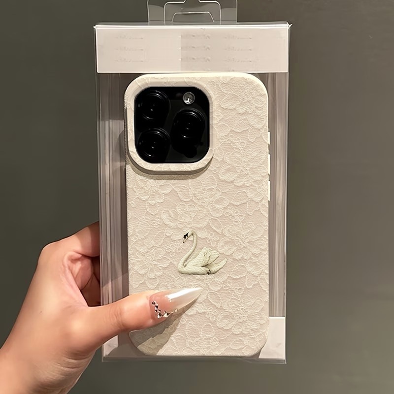 레이스 스완 패턴 리치 텍스처 폰 케이스 (아이폰 17 - Phone Cases Iphone 13 리뷰 및 가격