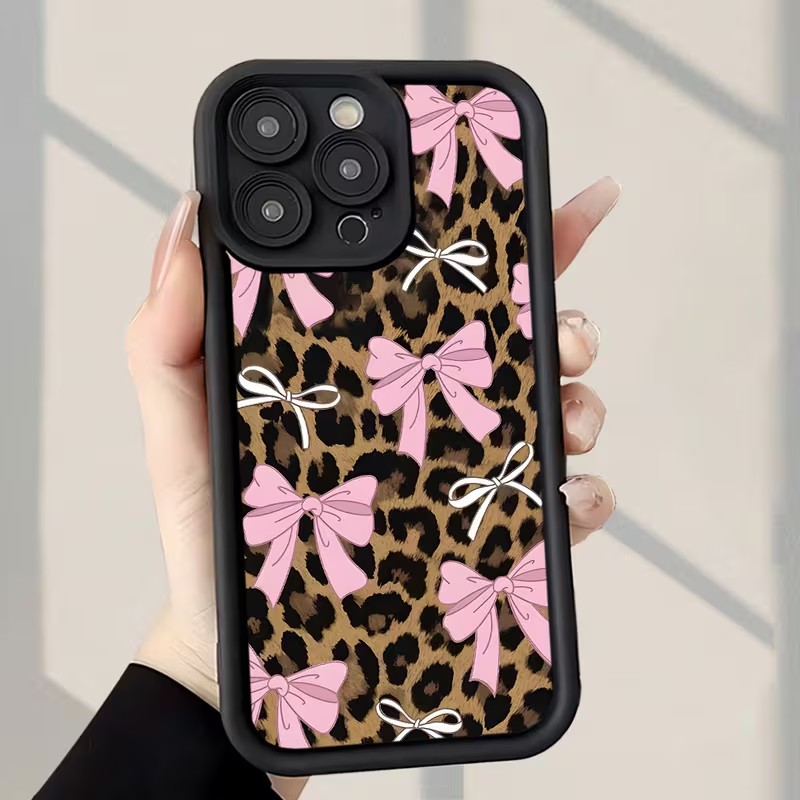 레오파드 프린트 리본 폰 케이스 (아이폰 18, 17, - Phone Cases Xr Iphone 리뷰 및 가격